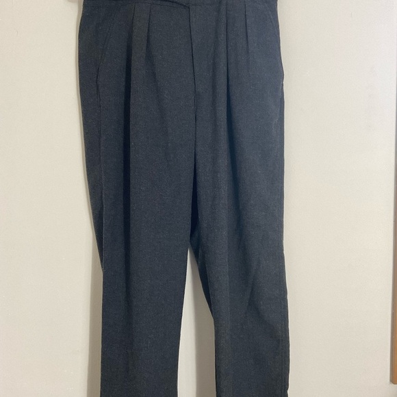 Banana Republic Poly Blend Pleaded Self Belted Dark Grey Pants Women's Size 3X - Picture 2 of 8